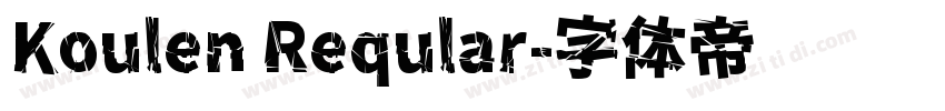 Koulen Reqular字体转换